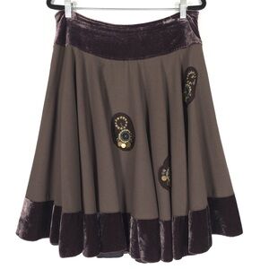 Equivoque PARIS Women Skirt FRANCE🇫🇷MADE SILK Blend VINTAGE‎ GEMEAUX Size 44